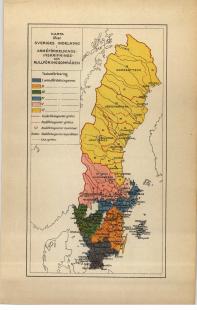Karta öfver Sveriges indelning